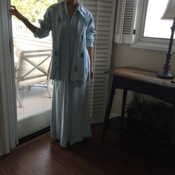 Vintage 100% Linen Jacket/Dress Set - Picture 2 of 15